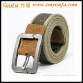 Wholesale Custom mens military canvas belt With Brushed Metal Buckle